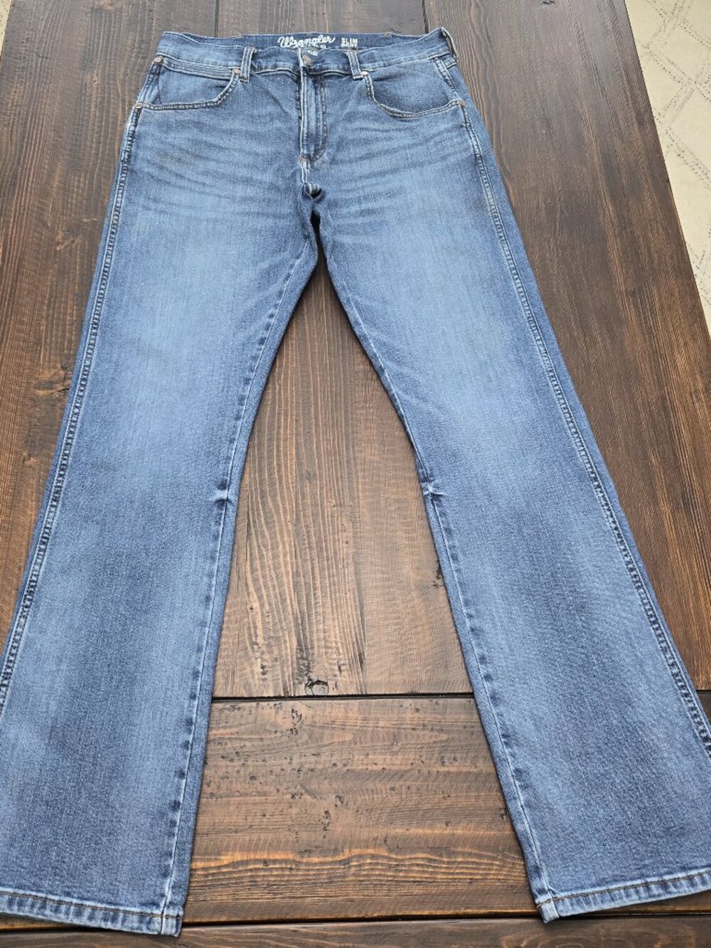 Wrangler Retro Jeans Men's 32x34 Slim Boot Cowboy Cut Western Denim Stretch READ